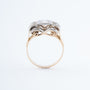 Gouden ring met roos geslepen diamanten