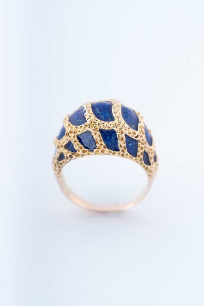 Gouden ring met emaille