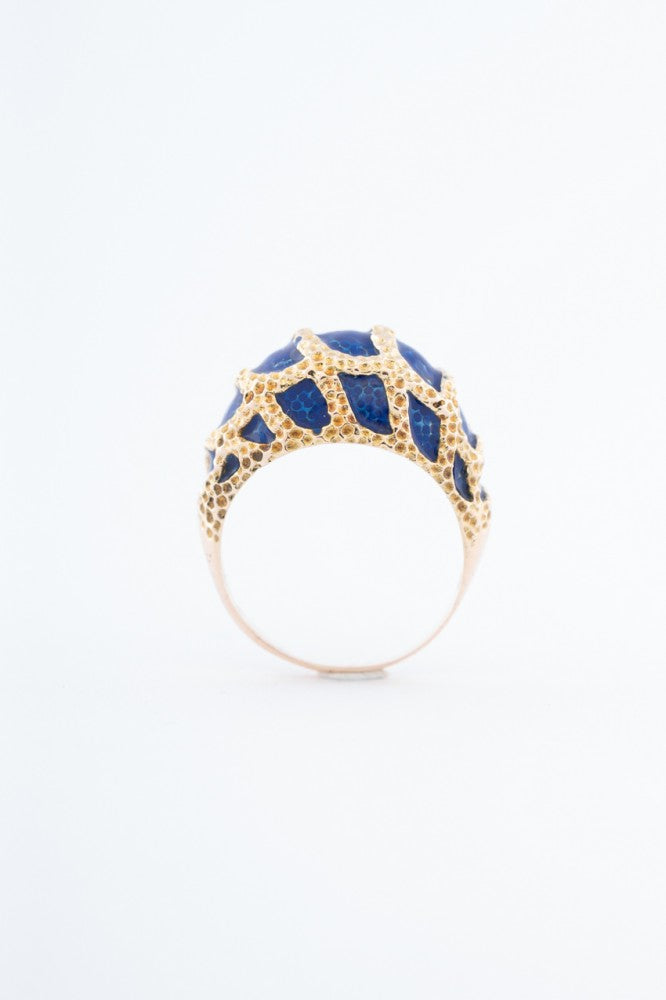 Gouden ring met emaille