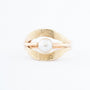Gouden ring met cultive parel