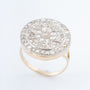 Gouden ring met roos geslepen diamanten