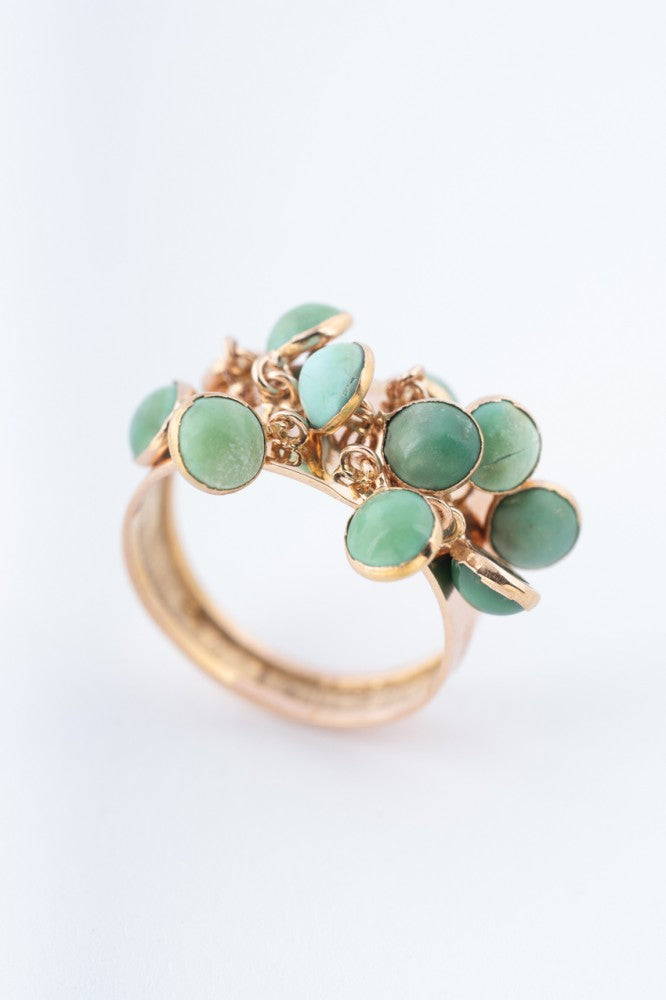 Gouden ring met turkooisen