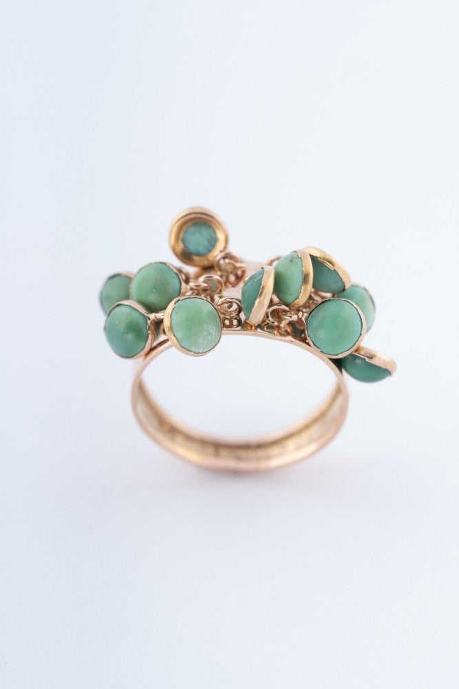 Gouden ring met turkooisen