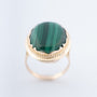 Gouden ring met malachiet