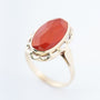 Gold ring with carnelian