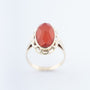 Gold ring with carnelian