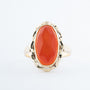 Gold ring with carnelian