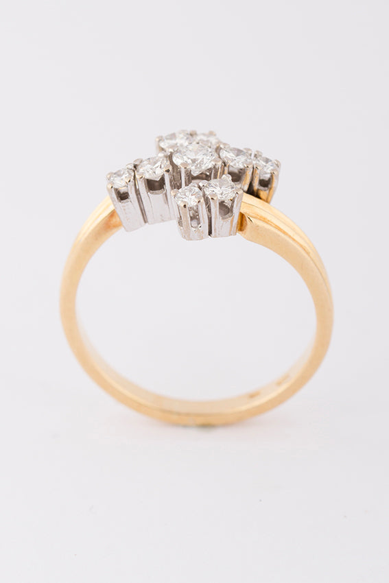 Gouden slag ring met briljanten