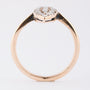Gold marquise ring with diamonds