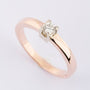 Rose gold solitaire ring