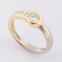 Wit/geel gouden ring met briljant