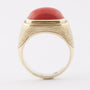 Solid ring with blood coral