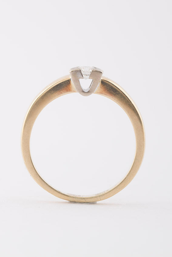 Solitair ring met een briljant