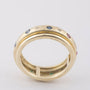 Gouden alliance (eternity) ring met diverse edelstenen