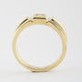 Solid gold men's ring with brilliant