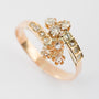 Antique gold ring with brilliant and rose diamond
