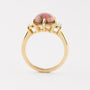 Gold ring with tourmaline and brilliant