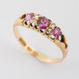 Antique Victorian ring with tourmaline and diamond