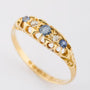Antique Victorian ring with sapphire and old cut brilliant