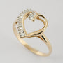Gouden hart ring met diamanten