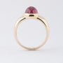 Gold ring with tourmaline and brilliant