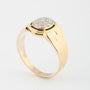 Gold men's ring with diamonds