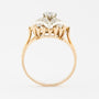 Gouden entourage ring met briljant en diamant