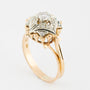 Gouden entourage ring met briljant en diamant