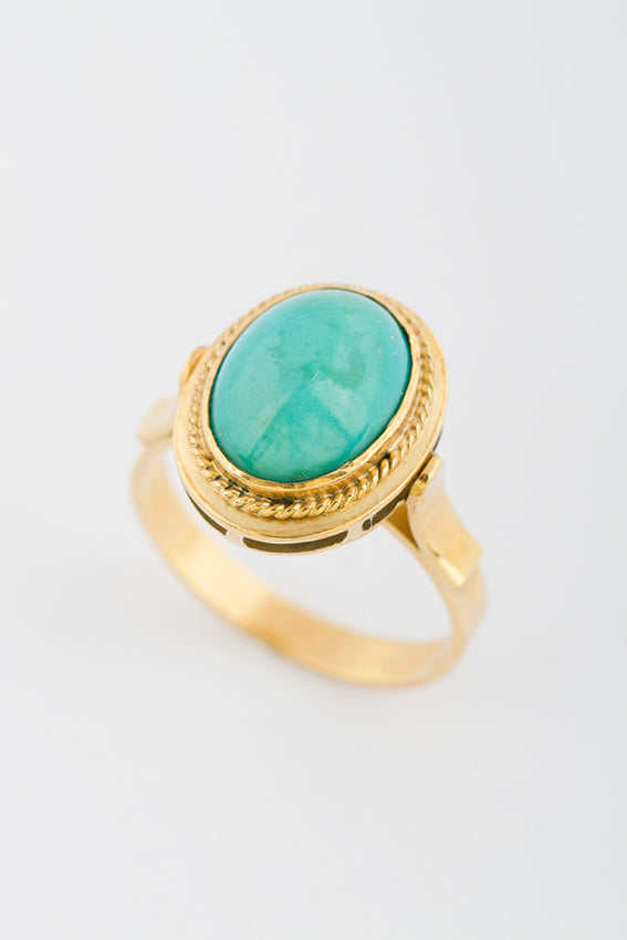 Gouden ring met turkoois