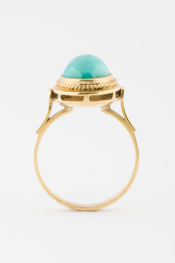 Gouden ring met turkoois