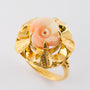 Gold ring with coral