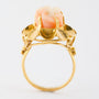 Gold ring with coral