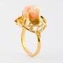 Gold ring with coral