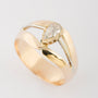 Gold ring with pear-shaped rose diamond