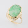 Gold ring with jade
