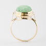 Gold ring with jade