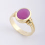 Gold ring with star ruby