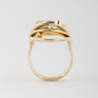 Gouden fantasie ring met briljant
