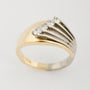 Wit/geel gouden ring met briljant