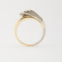 Wit/geel gouden ring met briljant