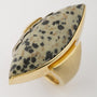 Wit/geel gouden ring met jaspis
