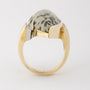Wit/geel gouden ring met jaspis