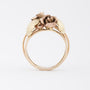 Gouden bi-color roos ring