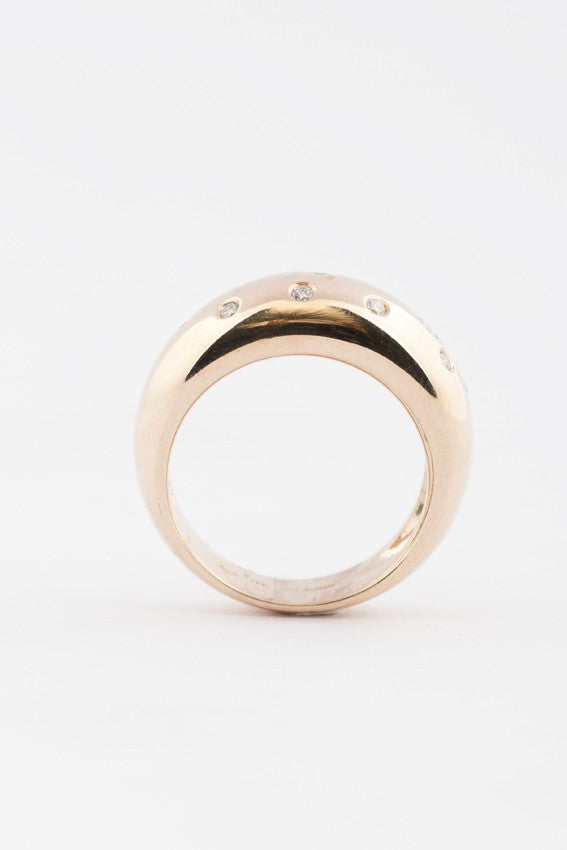 Rosé gouden ring met briljanten