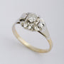 White/yellow gold solitaire ring with brilliant (1950s)