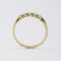 Gold row ring with 5 diamonds