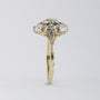 Oude gouden entourage ring met diamanten