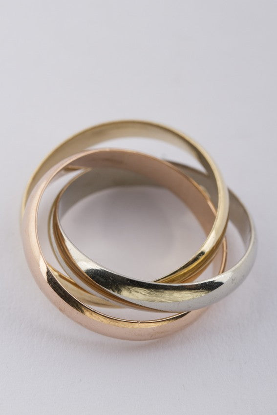 Gold tri-color ring