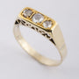 9 carat row ring with diamonds