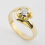 Gold ring with brilliant